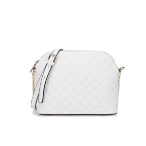 E Quilted Crossbody Bags for Women, Lightweight Medium Camera Bag Top Zipper Shoulder Purse