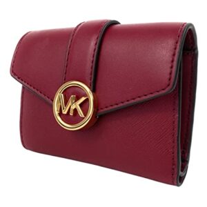 Michael Kors Carmen Medium Flap Wallet (Leather, Mulberry)