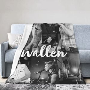Morgan Wallen Blanket Collage Morgan Wallen Printed Throw Blanket Ultra Soft Lightweight Flannel Blankets and Throws for Sofa Living Room Fans 60x50 in