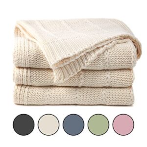 Vhorate Throw Blanket for Couch Sofa Bed Chair, Super Soft Cozy Living Room Knitted Blanket, Comfy Lightweight Warm All Seasons for Women Men and Kids, 60in x 80in