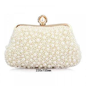 Women Pearl Clutch Purses Beaded Bag Evening Handbags for Wedding Party