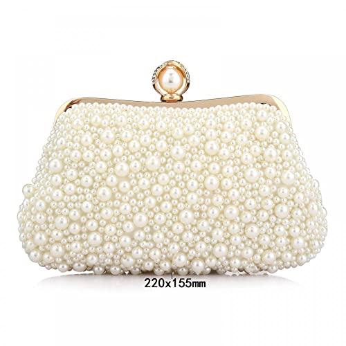 Women Pearl Clutch Purses Beaded Bag Evening Handbags for Wedding Party