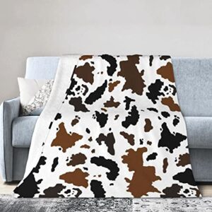 artfuy cow print blanket microfiber sherpa fleece throw blanket super soft lightweight fuzzy flannel cozy warm plush blankets for couch sofa bed office