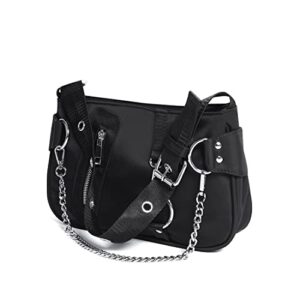 awxzom goth bag punk bag sourpuss gothic tote purse y2k cool bag rock fashion, gothic bags and purses punk purses for women