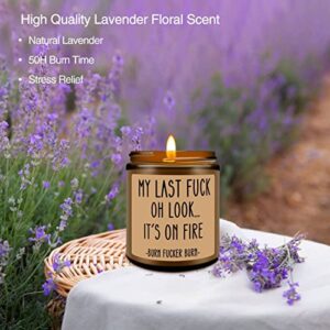 Scented Candles Gifts for Women, Lavender Scented Aromatherapy Candle for Women, Soy Wax Amber Jar Scented Candle, Great Birthday, Housewarming, Encouragement, Congratulation Gift for Female Friend