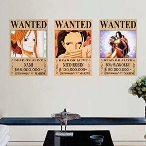 One Piece Wanted Posters 42x29cm 17Pcs Straw Hat Pirates Crew Luffy 1.5 Billion Collection Birthday Gifts