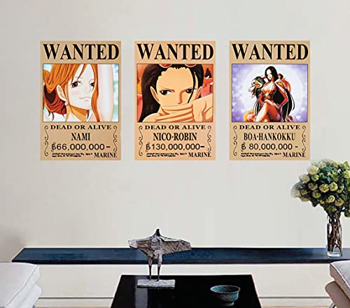 One Piece Wanted Posters 42x29cm 17Pcs Straw Hat Pirates Crew Luffy 1.5 Billion Collection Birthday Gifts