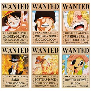 One Piece Wanted Posters 42x29cm 17Pcs Straw Hat Pirates Crew Luffy 1.5 Billion Collection Birthday Gifts