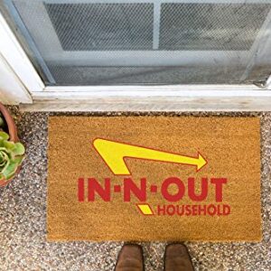 Nichpedr Welcome Rectangular Door Mat in N Out Household - Burger Entrance Way Rugs Doormats Soft Non-Slip Washable Bath Rugs Floor Mats for Home Bathroom Kitchen 16x24 Inch