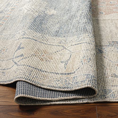 SURYA Becki Owens x Luca Medallion Area Rug, 5'3" x 7', Pewter