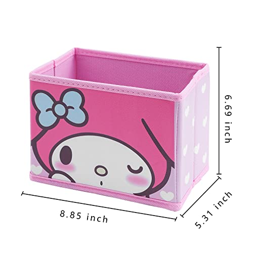 G-Ahora Kitty Collapsible Storage Box Kitty Cat Cosmetics Box Foldable Baskets Office Desk Room Decoration Kitty Makeup Holder for Women Girls(sto-me)