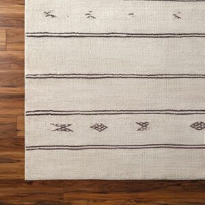 SURYA Becki Owens x Rivi Moroccan Area Rug, 7'10" x 10', Light Grey