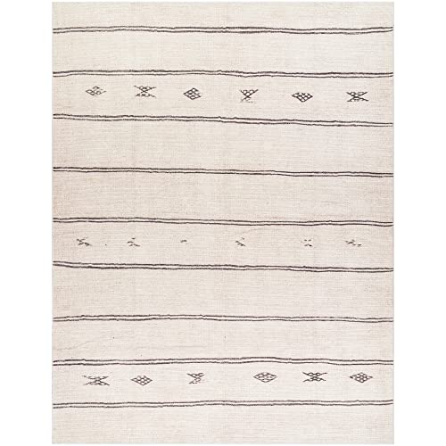 SURYA Becki Owens x Rivi Moroccan Area Rug, 7'10" x 10', Light Grey