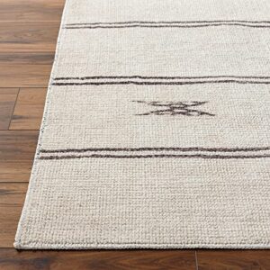 SURYA Becki Owens x Rivi Moroccan Area Rug, 7'10" x 10', Light Grey