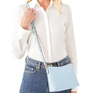 Kate Spade Bailey Textured Leather Crossbody Bag Purse Handbag (Frosty Sky)