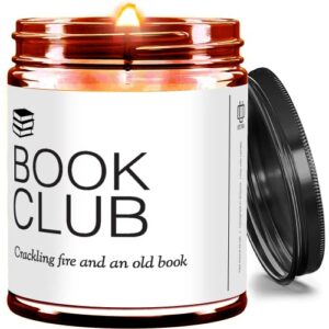 book club gifts for women candle – book candle the library bookish candles, book club gift decorations, book lovers candle, coworker gifts for women, friendship candle, friends candles gifts for women