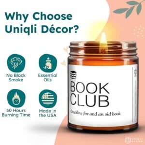 Book Club Gifts for Women Candle - Book Candle the Library Bookish Candles, Book Club Gift Decorations, Book Lovers Candle, Coworker Gifts for Women, Friendship Candle, Friends Candles Gifts for Women