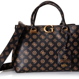 Guess G Vibe Girlfriend Satchel Mocha Logo, Mocha Logo