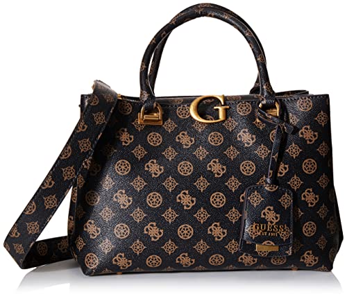 Guess G Vibe Girlfriend Satchel Mocha Logo, Mocha Logo