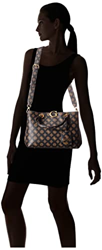 Guess G Vibe Girlfriend Satchel Mocha Logo, Mocha Logo