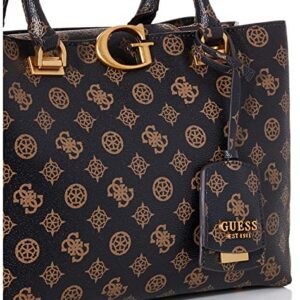 Guess G Vibe Girlfriend Satchel Mocha Logo, Mocha Logo