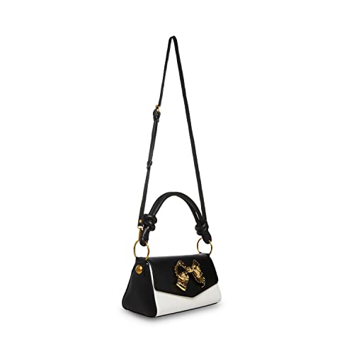 Betsey Johnson Little Bow Chic Shoulder Bag, Black/White