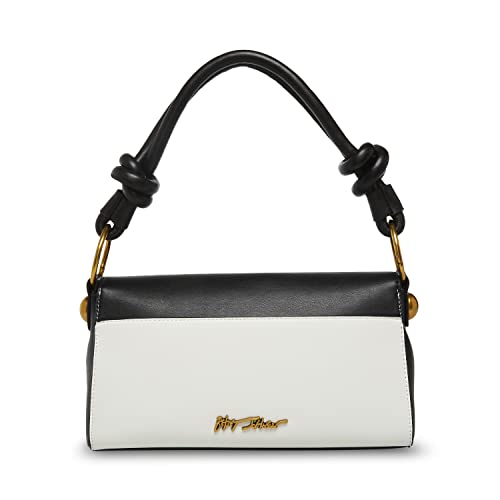 Betsey Johnson Little Bow Chic Shoulder Bag, Black/White