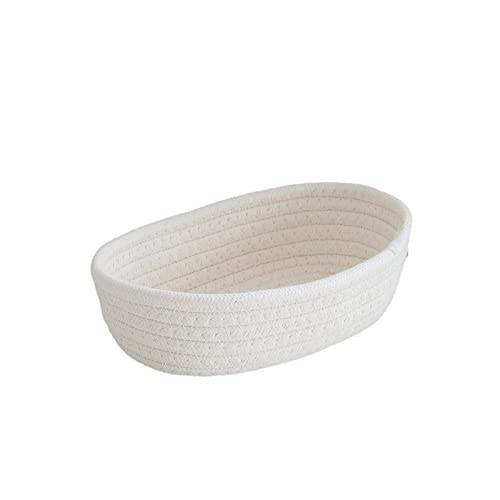 GOMOSU Woven Nordic Cotton Rope Storage Baskets Organize Boxs Desktop Sundries Organize Basket Sundries Key Cosmetics Storage