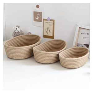 GOMOSU Woven Nordic Cotton Rope Storage Baskets Organize Boxs Desktop Sundries Organize Basket Sundries Key Cosmetics Storage