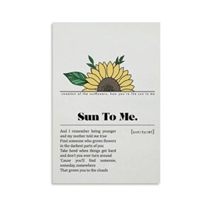 zach bryan sun to me canvas poster bedroom decoration landscape office valentine’s birthday gift unframe-style12x18inch(30x45cm)