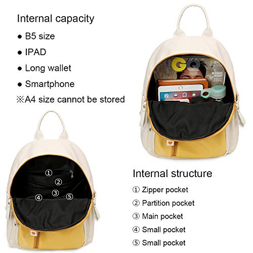 zhongningyifeng Backpack for Women Small, Mini Nylon Travel Backpack Purse, Shoulder Bag Cute Lightweight for Girls