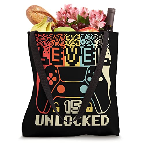 15 Year Old Gamer Level 15 Unlocked 15th Birthday Gift Boy Tote Bag