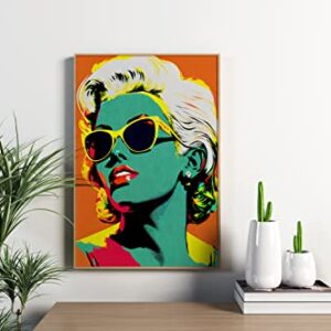 Mid Century Modern Decor - Warhol Marilyn Inspired Pop Wall Art - Maximalist Decor - Preppy Stuff - Cute Room Decor Aesthetic - Retro Decor - Vintage Decor - 11x17" Poster (Unframed) by Katie Doodle