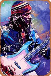 jaco pastorius poster vintage retro style tin sign wall art decor metal sign gifts 8×12 inches