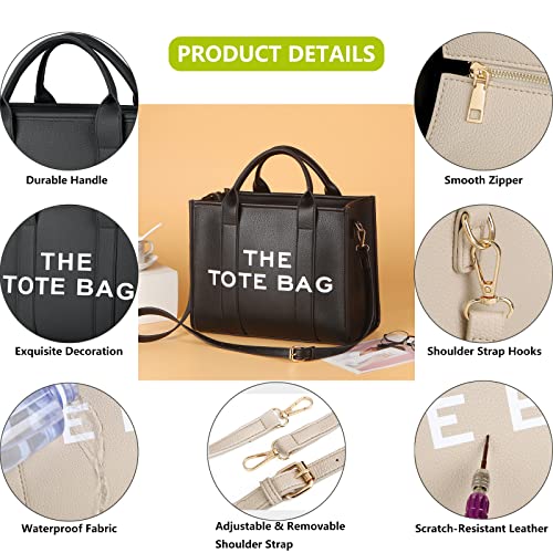 Taiuloo The Tote Bag for Women, Leather Handbag Tote Purse with Zipper, Women's Shoulder Bag Crossbody Bag for Office, Travel