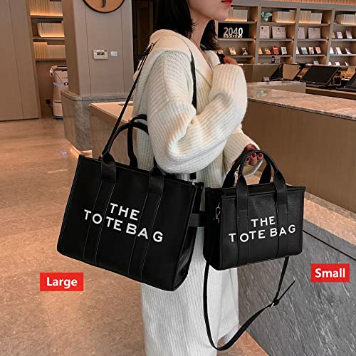 Taiuloo The Tote Bag for Women, Leather Handbag Tote Purse with Zipper, Women's Shoulder Bag Crossbody Bag for Office, Travel