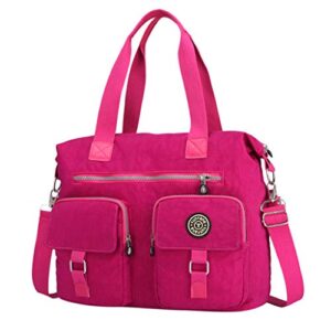 tote bag for women women fashion large capacity single shoulder travel bags messenger bag beach bag (hot pink, one size)