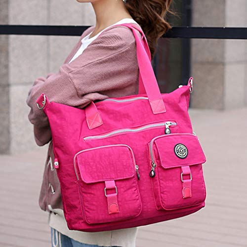 Tote Bag For Women Women Fashion Large Capacity Single Shoulder Travel Bags Messenger Bag Beach Bag (Hot Pink, One Size)