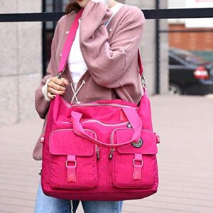 Tote Bag For Women Women Fashion Large Capacity Single Shoulder Travel Bags Messenger Bag Beach Bag (Hot Pink, One Size)