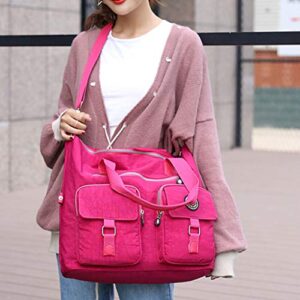 Tote Bag For Women Women Fashion Large Capacity Single Shoulder Travel Bags Messenger Bag Beach Bag (Hot Pink, One Size)