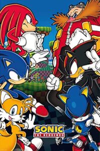 sonic the hedgehog – tv show/gaming poster (the gang – good vs. evil) (size: 24″ x 36″)