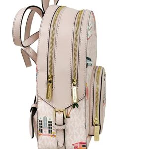 Michael Kors Jaycee Medium Zip Pocket Backpack Light Powder Blush Pink MK Miami