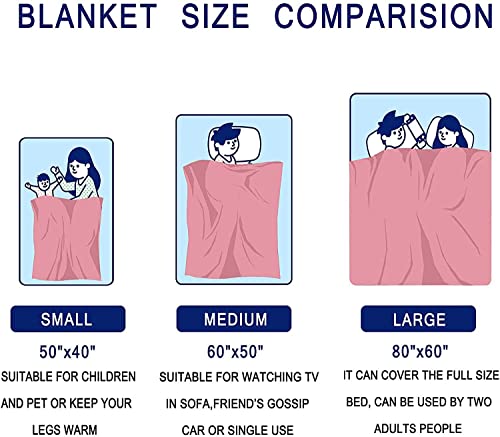 Anime Blanket Ultra Soft Flannel Fleece Throw Blankets for Sofa Bed Couch Travelling Camping for Kids Adults Gifts All Season 50"X40"