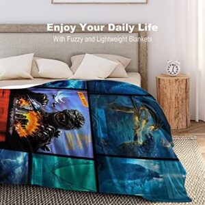 Anime Blanket Ultra Soft Flannel Fleece Throw Blankets for Sofa Bed Couch Travelling Camping for Kids Adults Gifts All Season 50"X40"