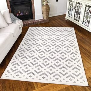 simply southern cottage covington area rug, 9′ x 12′, grey