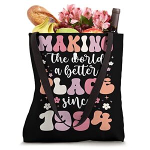 69 Birthday Making the world a better place since 1954 Tote Bag