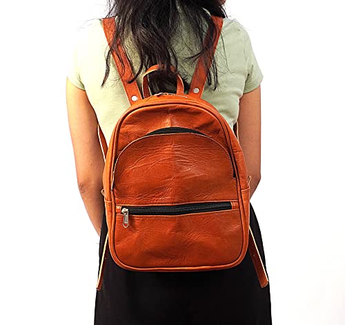 Rassy&Massy 11 Inch Leather Backpack Purse for Women Fashion Designer Casual Day Out, Travel Ladies Shoulder Bags-Gift for Her