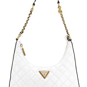 GUESS Giully Top Zip Shoulder Bag, White