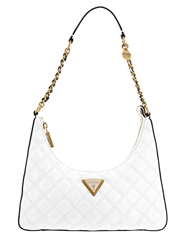 GUESS Giully Top Zip Shoulder Bag, White