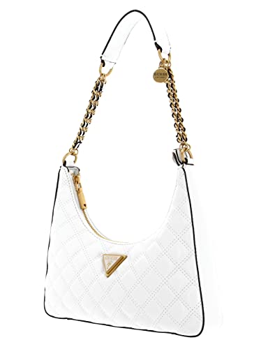 GUESS Giully Top Zip Shoulder Bag, White